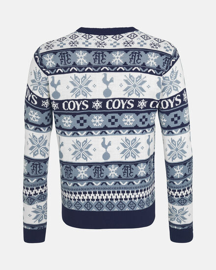 Spurs Adult Fairisle Christmas Navy Jumper