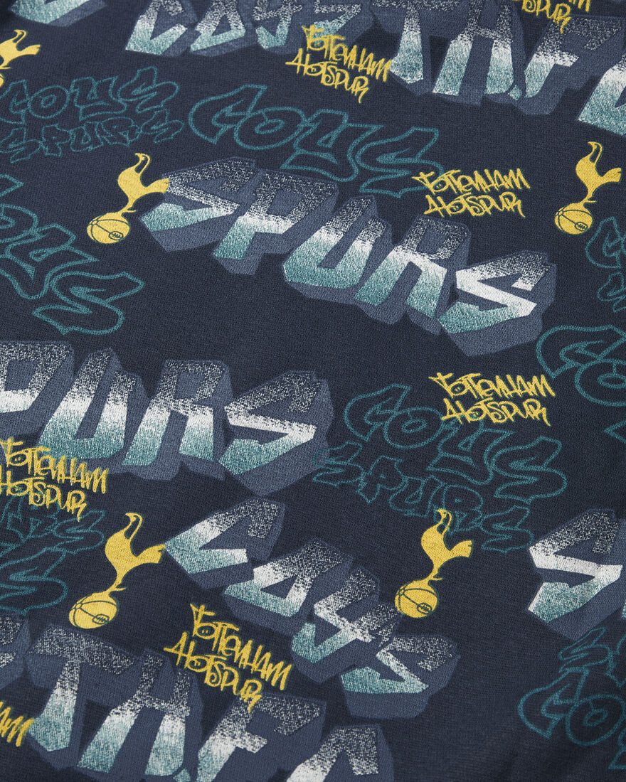 Spurs Kids Graffiti Print Navy Hoodie