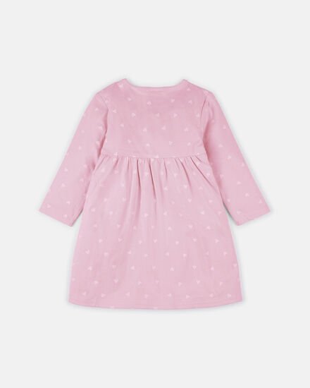 Spurs Baby Heart Print Pink Dress