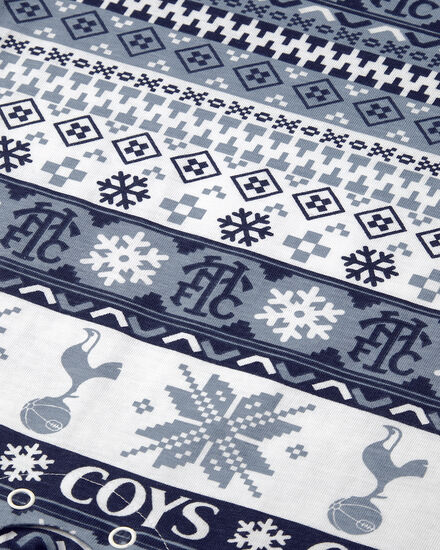 Spurs Baby Navy Fairisle Sleepsuit