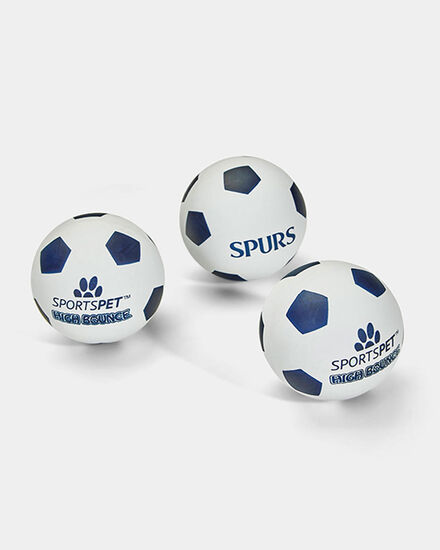 Spurs x SPORTSPET 3 Pack High Bounce Rubber Pet Balls