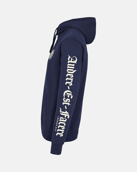 Spurs Mens Audere Est Facere Sleeve Print Navy Hoodie