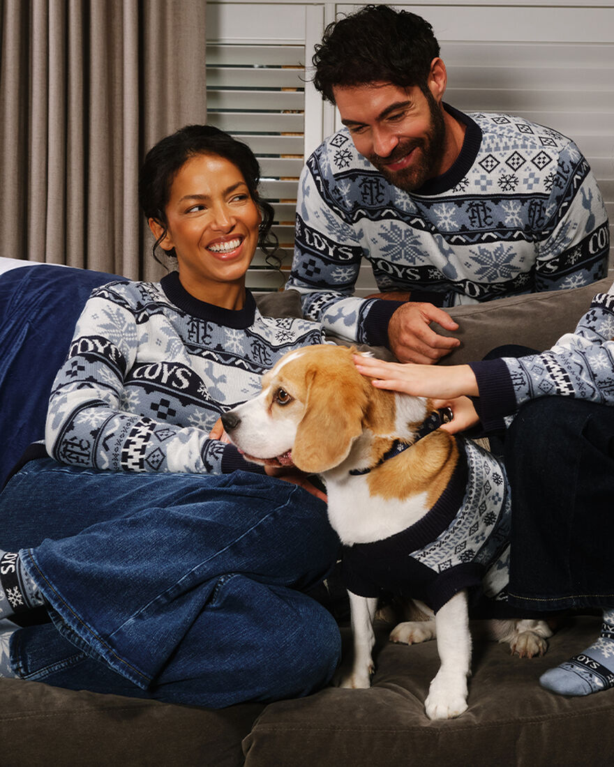 Spurs Adult Fairisle Christmas Navy Jumper