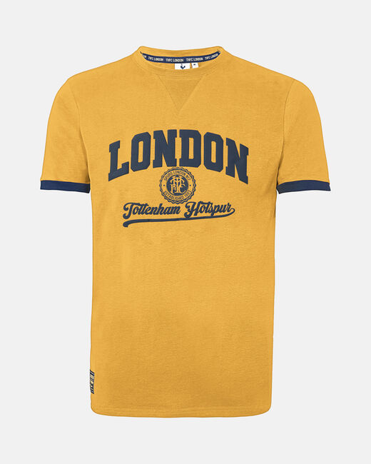 Spurs Mens London Varsity Yellow T-Shirt