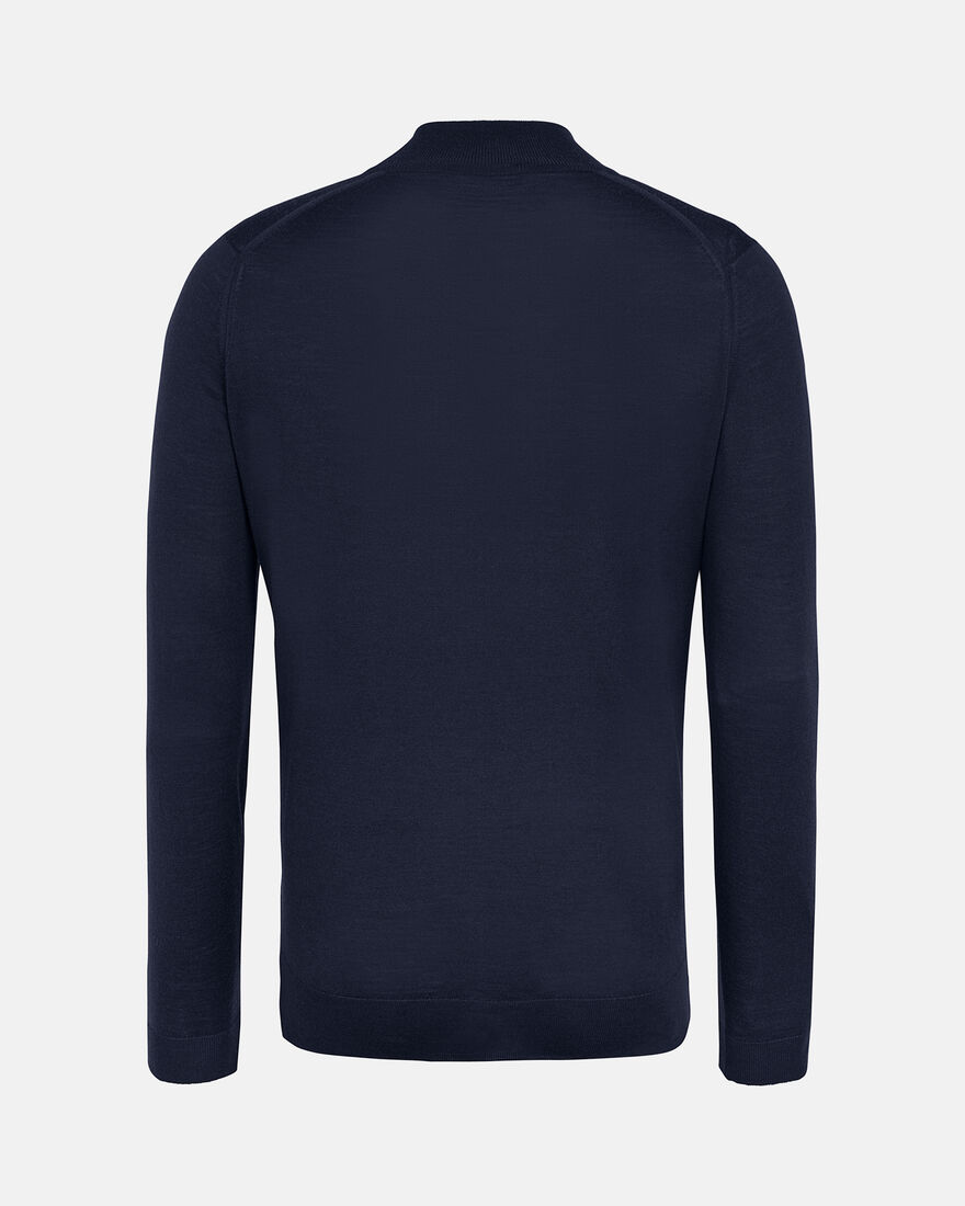 Spurs X John Smedley Mens 1/4 Zip Navy Jumper