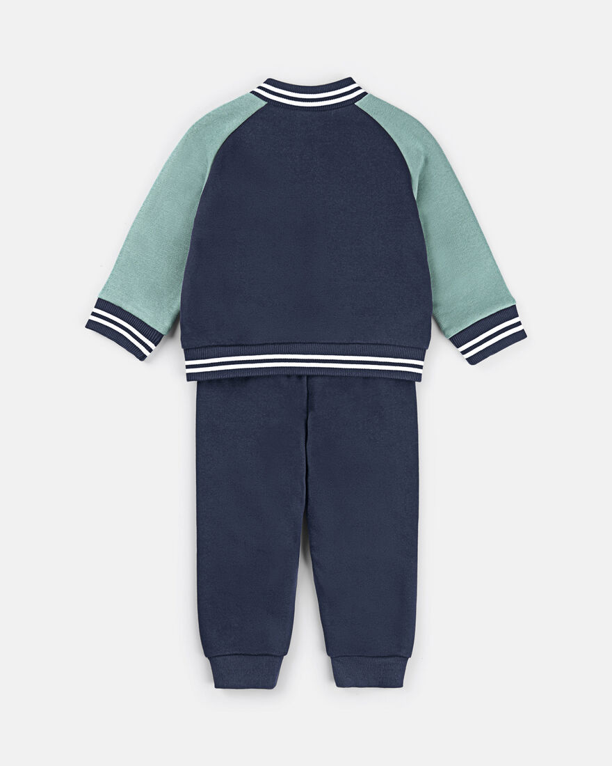 Spurs Baby Navy Baseball Jacket Set