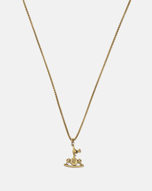 Spurs Retro Crest Gold Plated Necklace