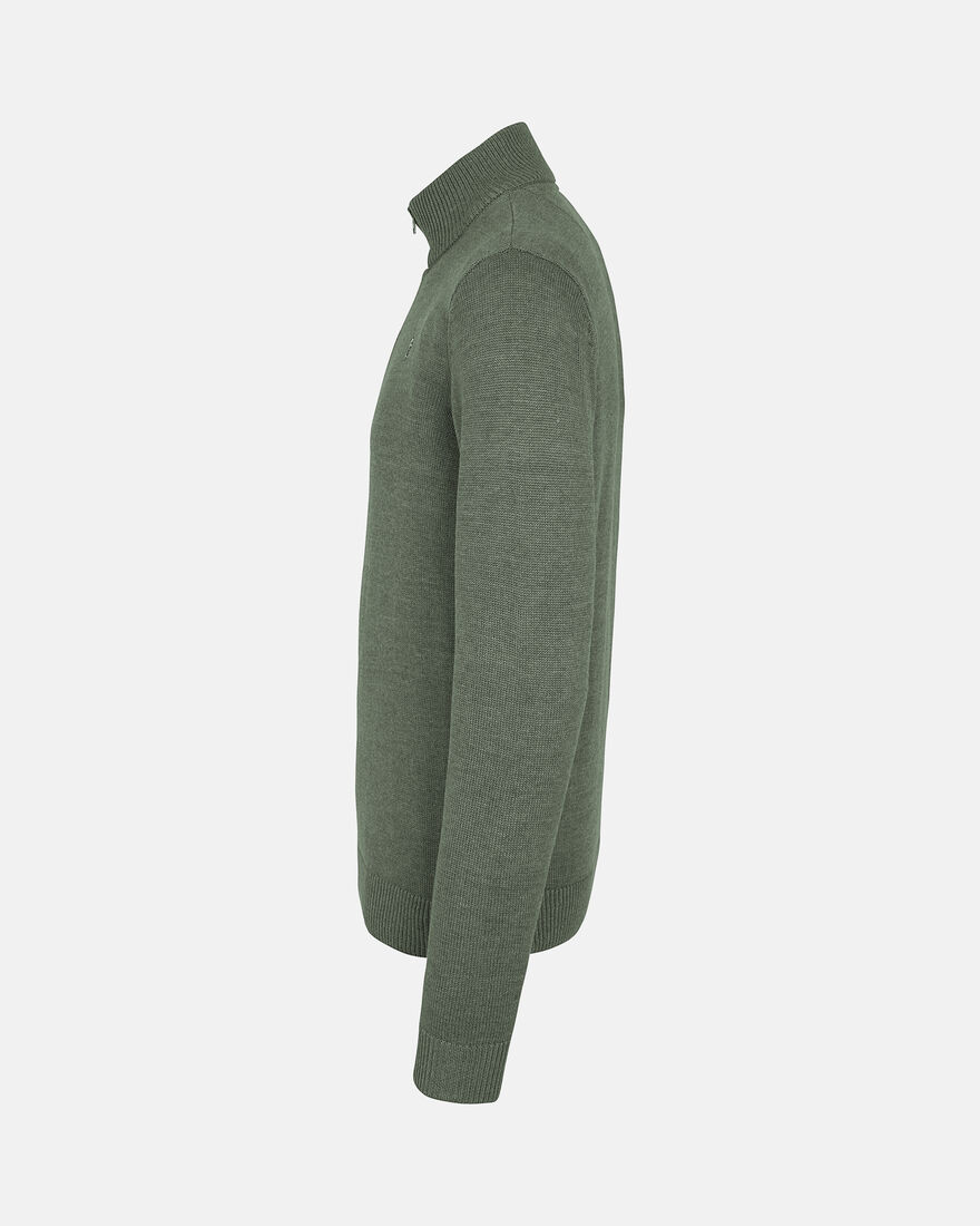 Spurs Mens Green 1/4 Zip Cotton Blend Jumper