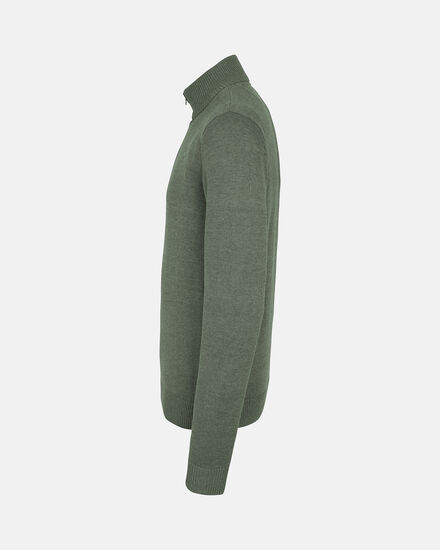 Spurs Mens Green 1/4 Zip Cotton Blend Jumper