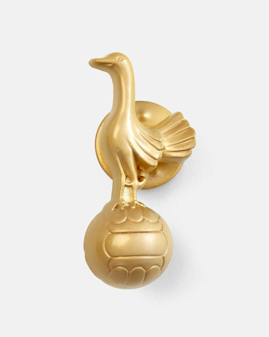 Spurs Brass Cockerel Pin Badge