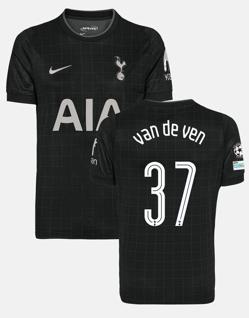 Micky van de Ven Mens Stadium Club Tottenham Hotspur Away Shirt 2025/26