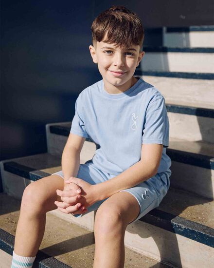 Spurs Kids Acid Wash Blue T-Shirt