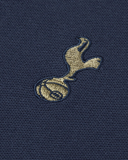 Spurs Mens Tipped Cotton Pique Navy Polo