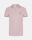 Spurs Mens Tipped Cotton Pique Pink Polo