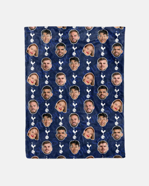 Spurs Player Personalised Blanket