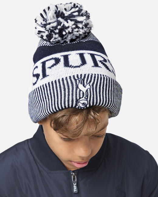 Spurs Kids Sports Navy And White Beanie
