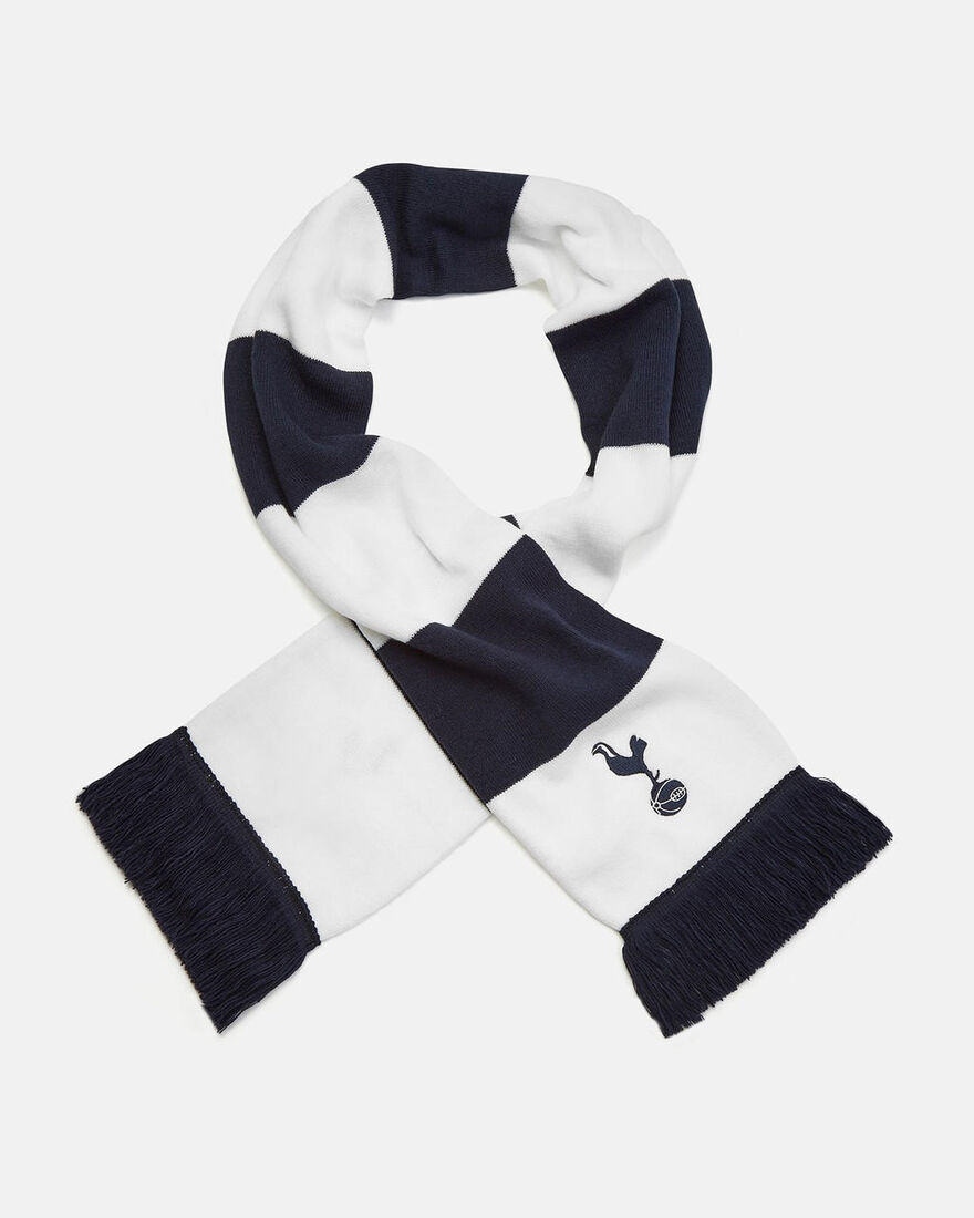 Spurs Adults Navy And White Bar Scarf